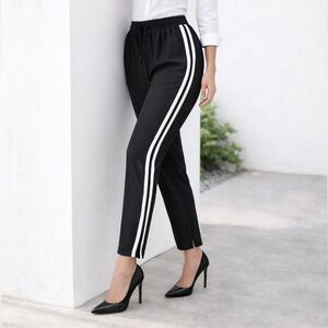 AE Brown women Jogger Pants with White Stripes on the sides, size Small